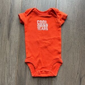 NEWBORN Carter’s orange Cool Beyond My Years baby bodysuit